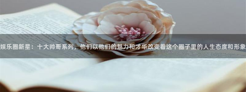 卧龙娱乐体育凯捷平台招商：娱乐圈新星：十大帅哥系列，他们以他们的魅力和才华改变着这个圈子里的人生态度和形象